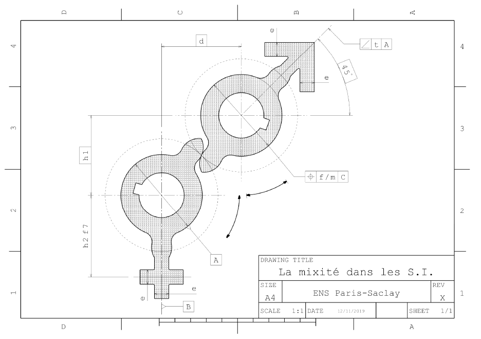 Infographie de l'exposition "Les SPI c'est mixte" à l'ENS Paris-Saclay