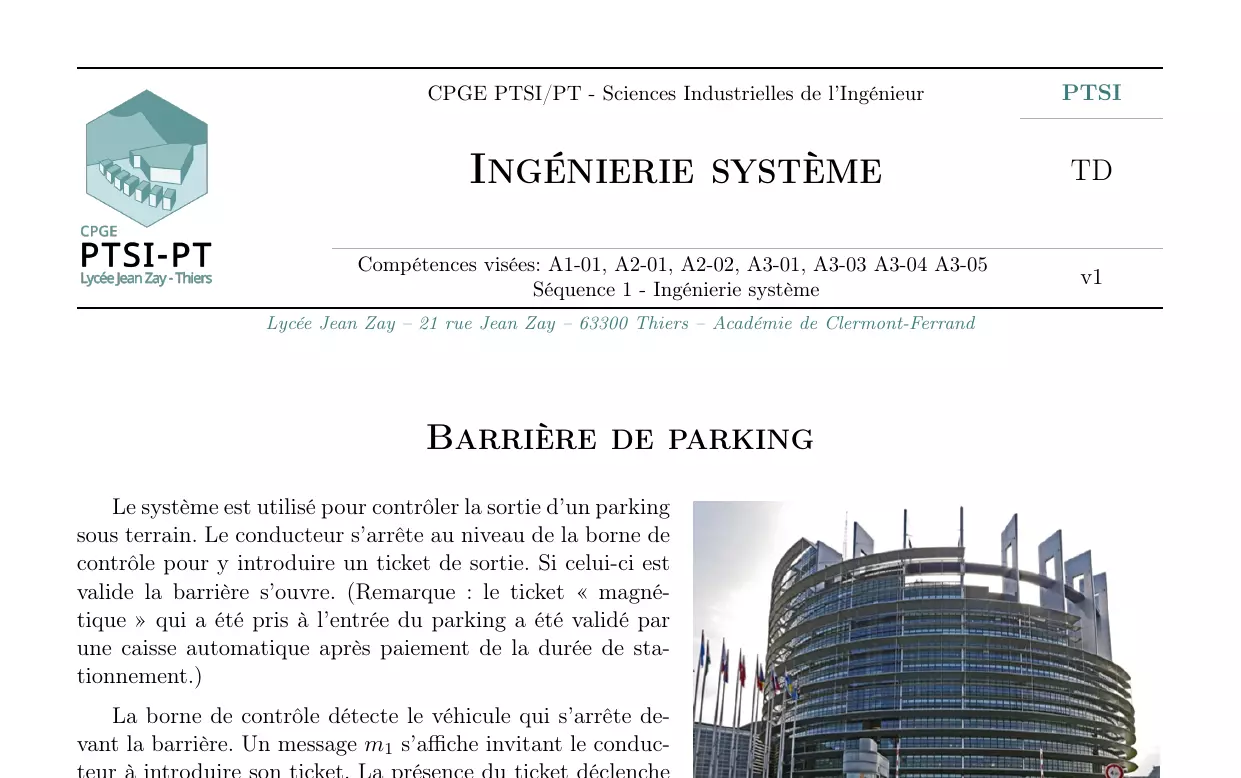Barrière de parking