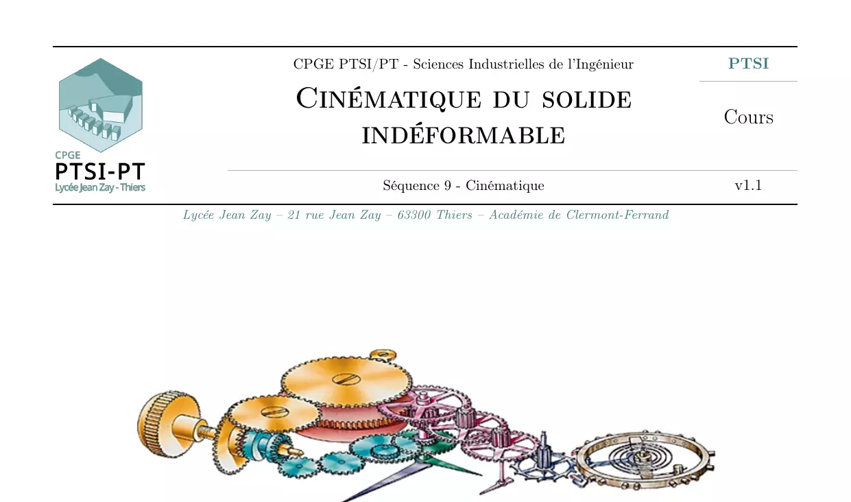 Cinématique du solide