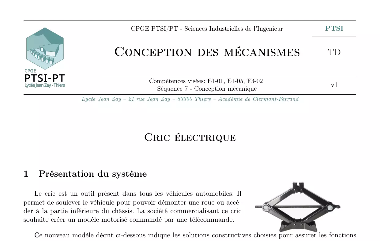 Cric électrique