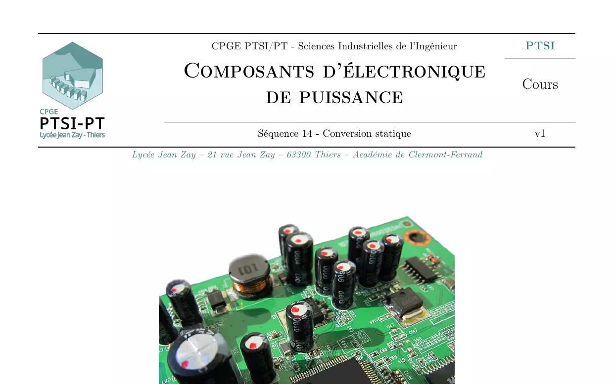 Composants d'électronique de puissance