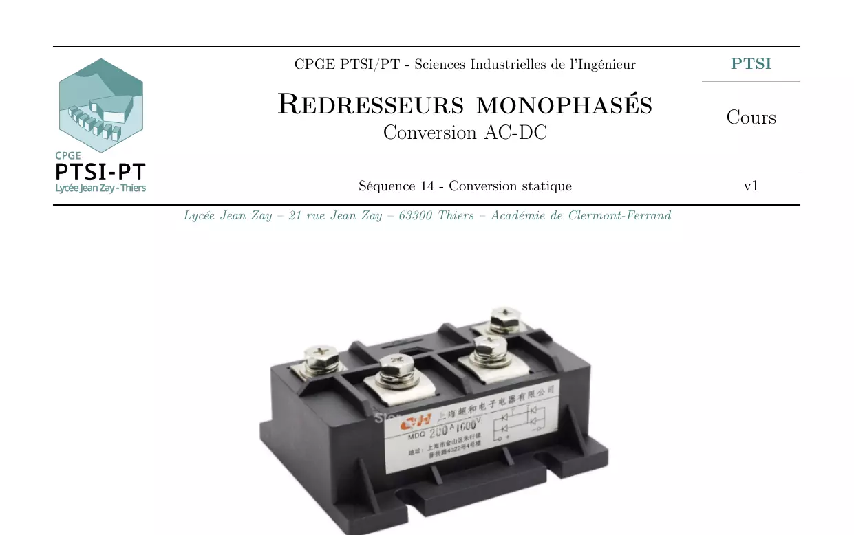 Redresseur monophasé