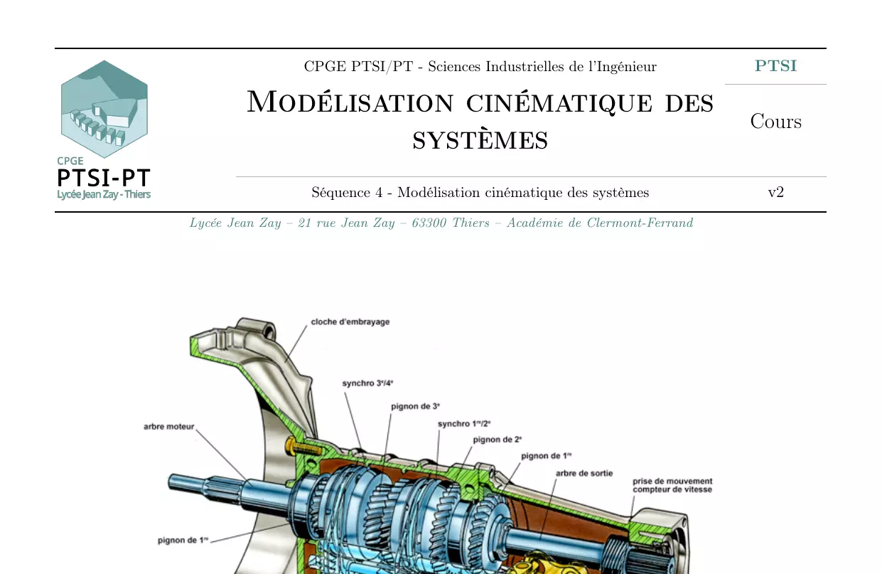 Modélisation cinématique 