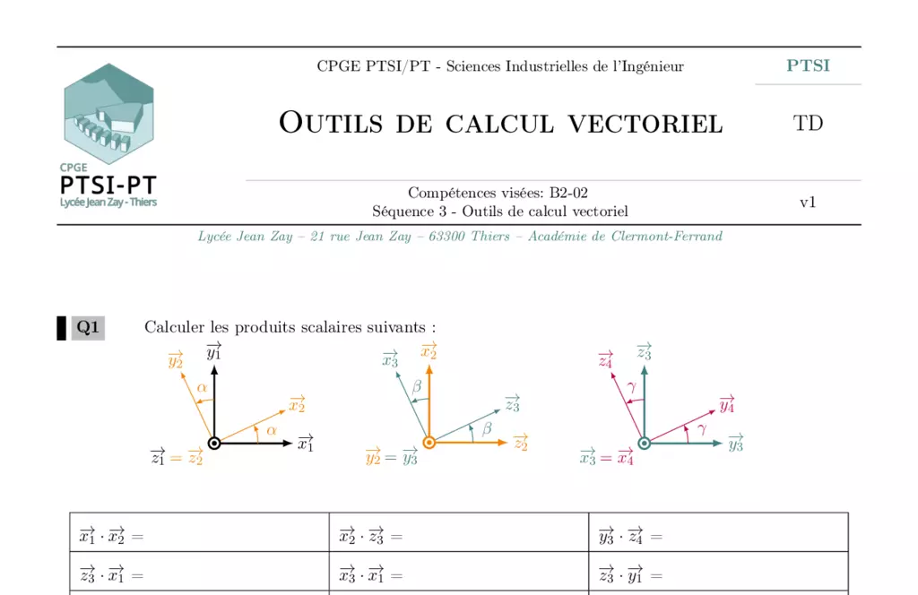 Exercices d'entraînement