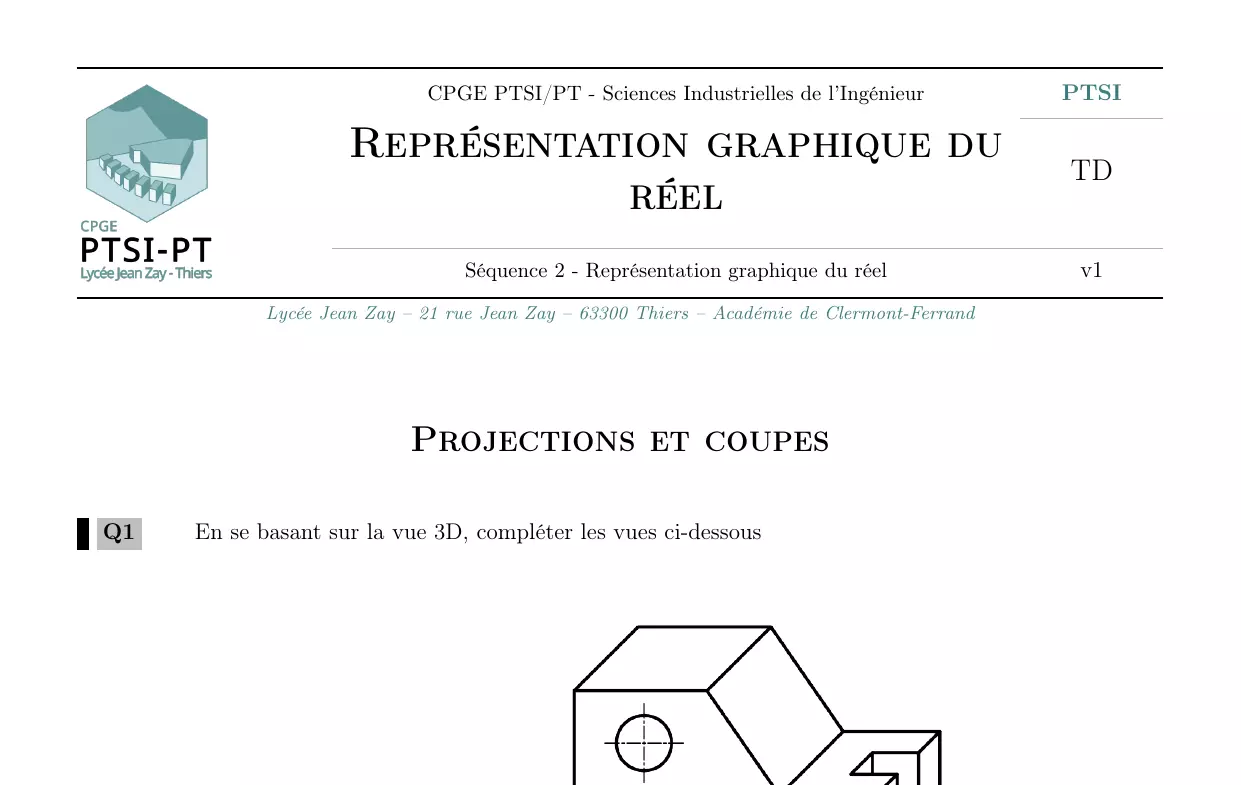 Projections et coupes