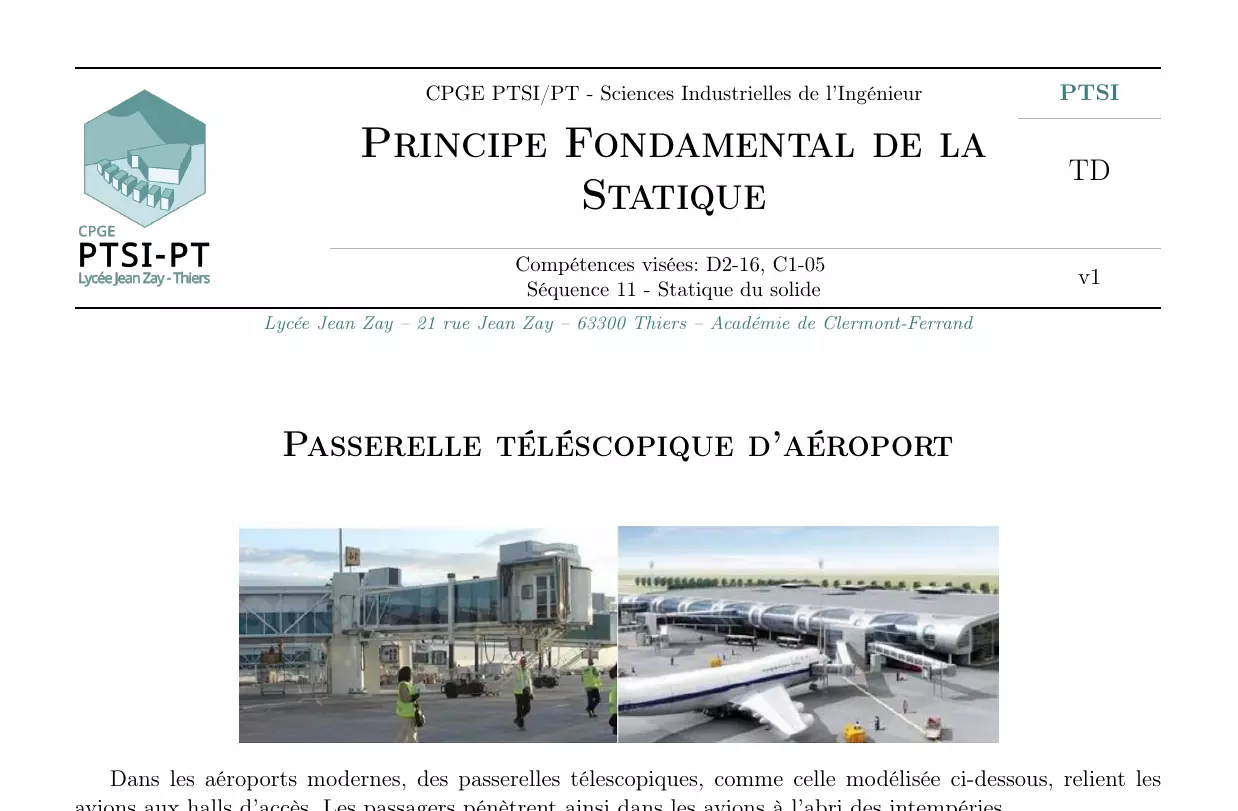 Passerelle télescopique