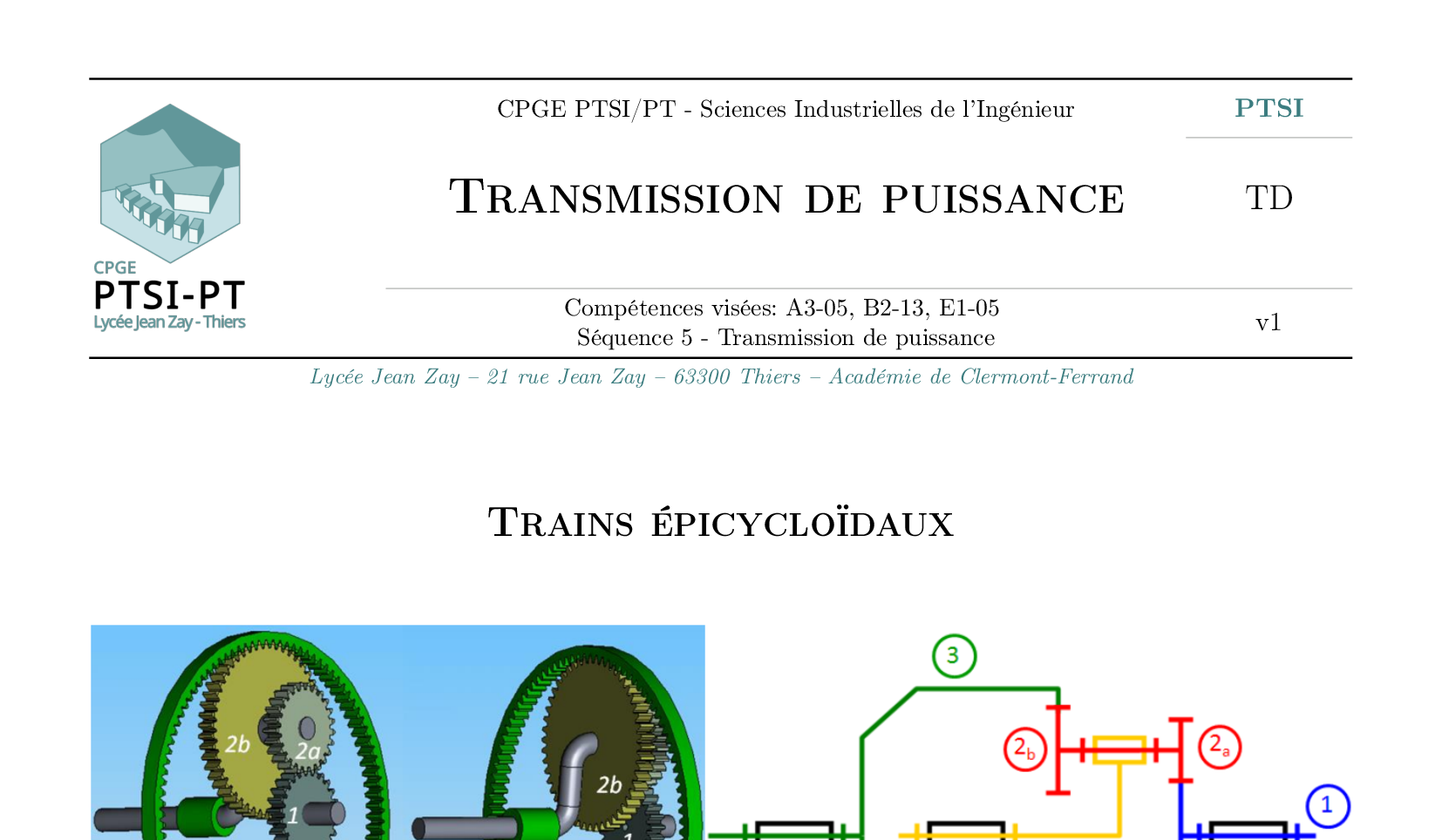 Train épicycloïdaux